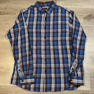 Uniqlo Plaid Long Sleeve Button Down Shirt Casual‎ Men's Size L